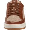 imageLauren Ralph Lauren Womens Hailey Iv Canvas ampamp Leather SneakerNtrlDeep Sddl TnDeep Sddl Tn