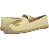 imageLauren Ralph Lauren Womens Cameryn Iii Canvas ampamp Leather EspadrilleNtrlLemon DffdlLemon Dffdl