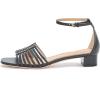 imageLauren Ralph Lauren Womens Fionna Burnished Leather SandalBlack