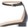imageLauren Ralph Lauren Womens Fionna Burnished Leather SandalBlack