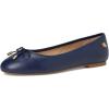 imageLauren Ralph Lauren Womens Jayna Nappa Leather Flat BalletRefined Navy
