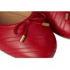 imageLauren Ralph Lauren Womens Jayna Stitched Leather Flat BalletFestive RedFestive Red