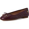 imageLauren Ralph Lauren Womens Jayna Stitched Leather Flat BalletPinot NoirPinot Noir