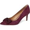 imageLauren Ralph Lauren Womens Lanette BowTrim Suede PumpsPinot NoirPinot Noir