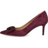 imageLauren Ralph Lauren Womens Lanette BowTrim Suede PumpsPinot NoirPinot Noir