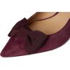 imageLauren Ralph Lauren Womens Lanette BowTrim Suede PumpsPinot NoirPinot Noir