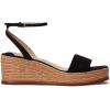 imageLauren Ralph Lauren Womens Leona Suede Espadrille Wedge SandalBlack