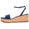 imageLauren Ralph Lauren Womens Leona Suede Espadrille Wedge SandalRefined Navy