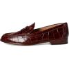 imageLauren Ralph Lauren Womens Wynnie CrocodileEmbossed Leather Loafer PennyDark Mahogany