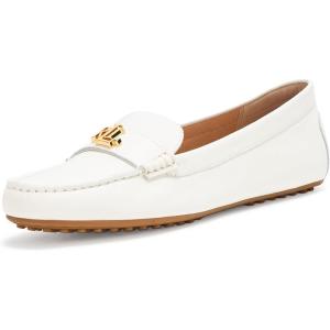 imageLauren Ralph Lauren Womens Barnsbury Nappa Leather Driver Driving Style LoaferWhite