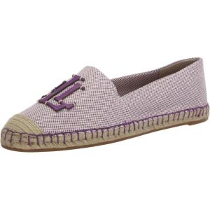 imageLauren Ralph Lauren Womens Cameryn Iii Canvas ampamp Leather EspadrilleNtrlPrpl JasperPrpl Jasper