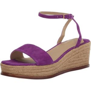 imageLauren Ralph Lauren Womens Leona Suede Espadrille Wedge SandalPurple Jasper