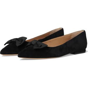 imageLauren Ralph Lauren Womens Londyn BowTrim Suede Ballet FlatBlackBlack