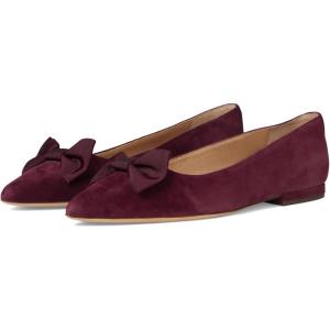 imageLauren Ralph Lauren Womens Londyn BowTrim Suede Ballet FlatPinot NoirPinot Noir