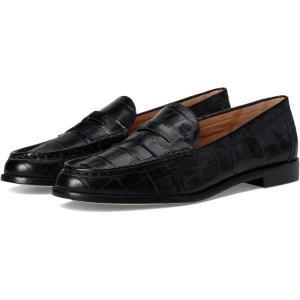 imageLauren Ralph Lauren Womens Wynnie CrocodileEmbossed Leather Loafer PennyBlack
