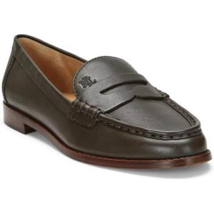 imageLauren Ralph Lauren Womens Wynnie Nappa Leather Loafer PennyDark Olive