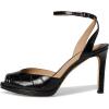 imageLauren Ralph Lauren Womens Kyla CrocodileEmbossed Leather SandalBlack