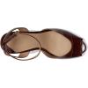 imageLauren Ralph Lauren Womens Kyla CrocodileEmbossed Leather SandalDark Mahogany