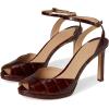 imageLauren Ralph Lauren Womens Kyla CrocodileEmbossed Leather SandalDark Mahogany