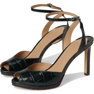 imageLauren Ralph Lauren Womens Kyla CrocodileEmbossed Leather SandalDark Pine