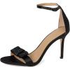 imageLauren Ralph Lauren Womens Allie BowTrim Satin SandalBlackJet Stones