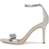 imageLauren Ralph Lauren Womens Allie BowTrim Satin SandalSilverVelvet Stones
