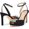 imageLauren Ralph Lauren Womens Kyla Embellished Suede SandalBlack