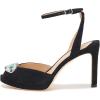 imageLauren Ralph Lauren Womens Kyla Embellished Suede SandalBlack