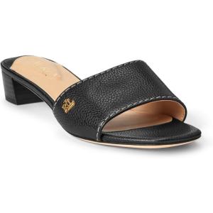 imageLAUREN Ralph Lauren Fay Tumbled Leather Sandals Black 8 B M
