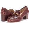imageLauren Ralph Lauren Womens Winslet CrocodileEmbossed Leather PumpDark Mahogany