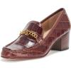 imageLauren Ralph Lauren Womens Winslet CrocodileEmbossed Leather PumpDark Mahogany