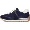 imageLauren Ralph Lauren Womens Dani Perforated Suede SneakersLrn NavyLrn NavySnw Wht