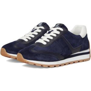 imageLauren Ralph Lauren Womens Dani Perforated Suede SneakersLrn NavyLrn NavySnw Wht