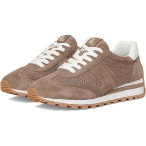 imageLauren Ralph Lauren Womens Dani Perforated Suede SneakersTaupe BrwnTaupe BrwnSnw Wht