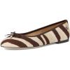 imageLauren Ralph Lauren Womens Jayna ZebraPrint Canvas Flats BalletZebraDark Hickory