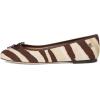 imageLauren Ralph Lauren Womens Jayna ZebraPrint Canvas Flats BalletZebraDark Hickory