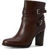 imageLauren Ralph Lauren womens Collins Calfskin Bootie HeelDark Hickory