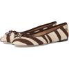 imageLauren Ralph Lauren Womens Jayna ZebraPrint Canvas Flats BalletZebraDark Hickory