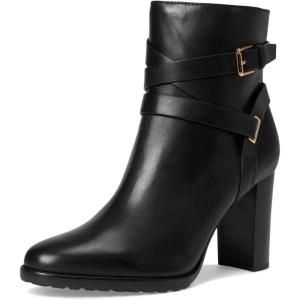 imageLauren Ralph Lauren Womens Collins Burnished Leather Bootie Heel