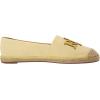 imageLauren Ralph Lauren Womens Cameryn Iii Canvas ampamp Leather EspadrilleNtrlLemon DffdlLemon Dffdl