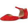 imageLauren Ralph Lauren Womens Emellie Suede Mary Jane FlatBright Vermilion