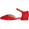 imageLauren Ralph Lauren Womens Emellie Suede Mary Jane FlatBright Vermilion