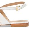 imageLauren Ralph Lauren Womens Everley Nappa Leather SandalsWhite