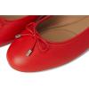 imageLauren Ralph Lauren Womens Jayna Nappa Leather Flats BalletBright Vermilion