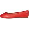 imageLauren Ralph Lauren Womens Jayna Nappa Leather Flats BalletBright Vermilion
