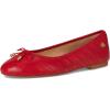 imageLauren Ralph Lauren Womens Jayna Stitched Leather FlatFestive RedFestive Red