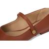 imageLauren Ralph Lauren Womens Londyn Leather Mary Jane FlatLauren Tan