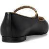 imageLauren Ralph Lauren Womens Londyn MetallicTrim Leather Mary Jane FlatBlackAntique Gold
