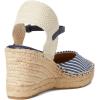 imageLauren Ralph Lauren Womens Robby Striped Canvas ampamp Jute Espadrille Wedge SandalRefined NavyNaturalRefined NavyNatural