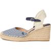 imageLauren Ralph Lauren Womens Robby Striped Canvas ampamp Jute Espadrille Wedge SandalRefined NavyNaturalRefined NavyNatural